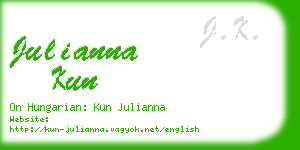 julianna kun business card